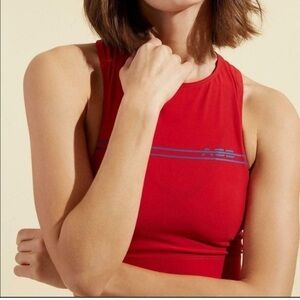 Adam Selman Sport Red Sport Racer Crop Top sz XS
